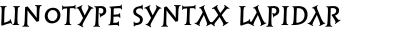 Linotype Syntax Lapidar Serif Display Pro Medium